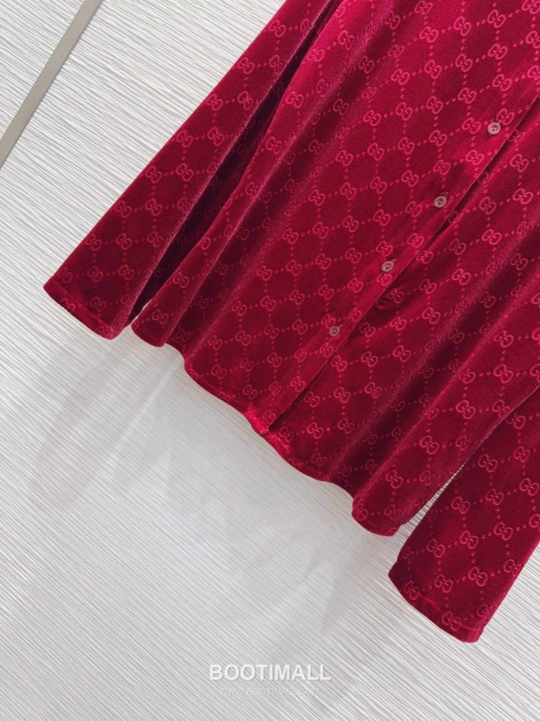 Gucci Velvet Jacquard Shirt Pants Set Burgundy 구찌 벨벳 자카드 셔츠 팬츠 세트 버건디 5