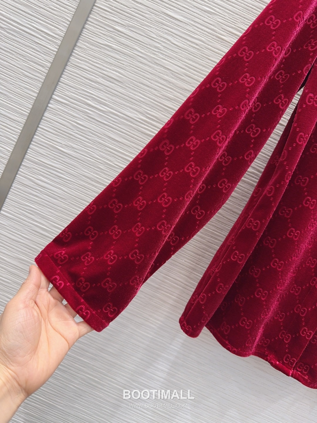 Gucci Velvet Jacquard Shirt Pants Set Burgundy 구찌 벨벳 자카드 셔츠 팬츠 세트 버건디 6