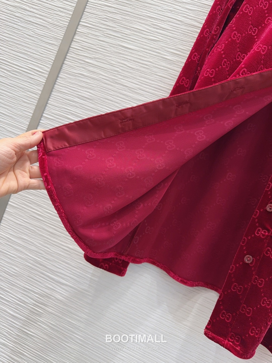 Gucci Velvet Jacquard Shirt Pants Set Burgundy 구찌 벨벳 자카드 셔츠 팬츠 세트 버건디 8