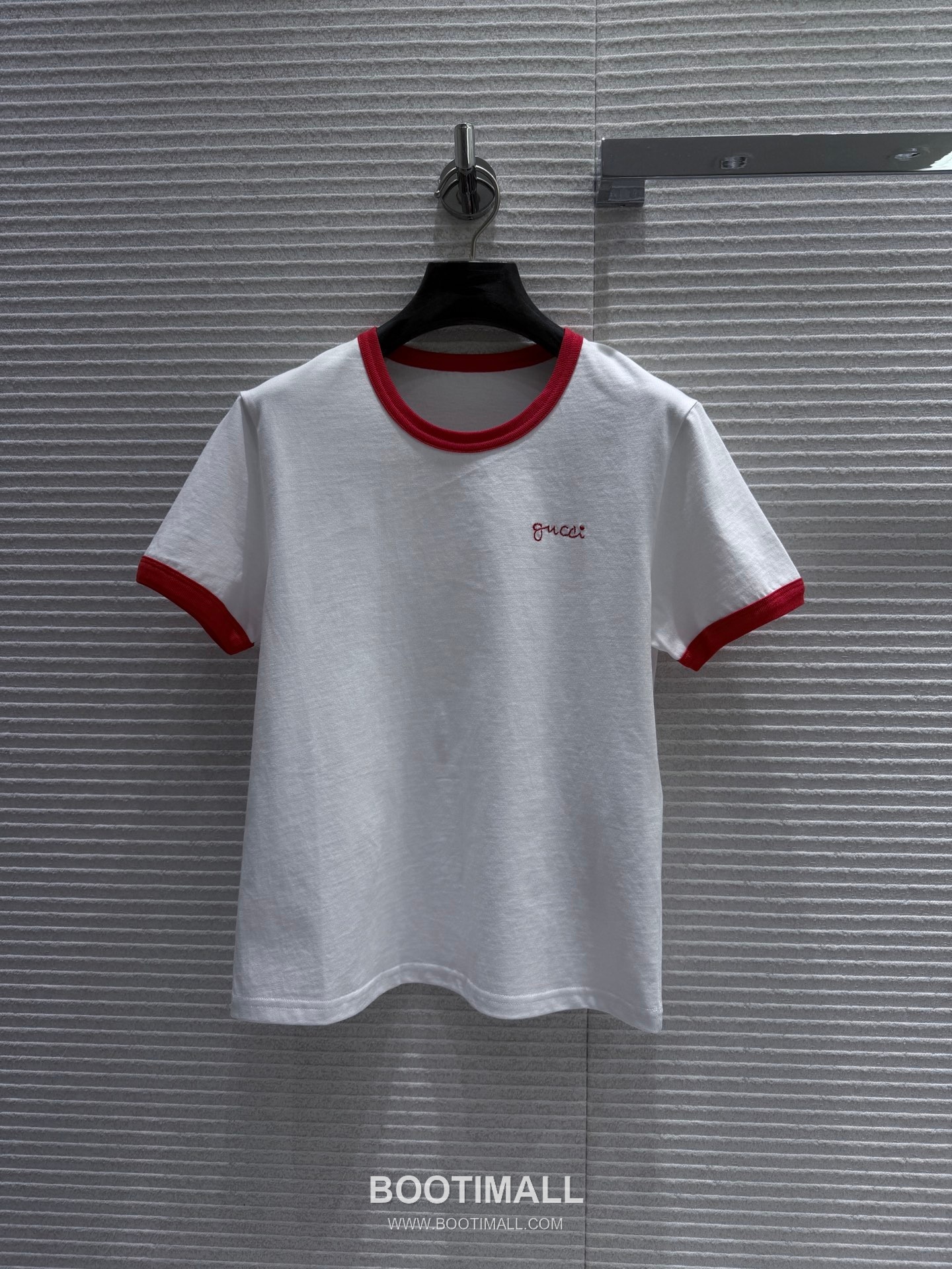 Gucci Color Block Short Sleeve T-Shirt Red White 구찌 컬러 블록 반팔 티셔츠 레드 화이트 1