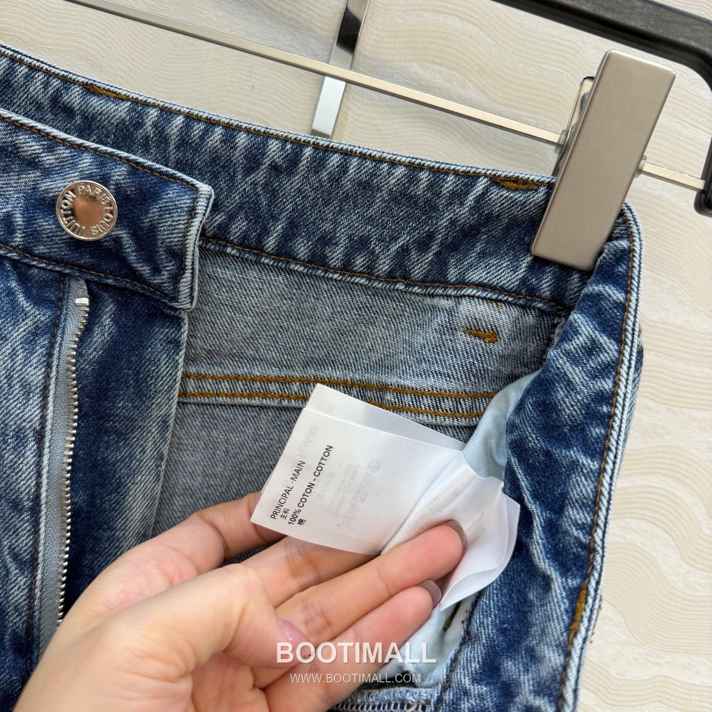 Louis Vuitton Bourgeoise Monogram Embroidered Denim Jeans Blue 루이비통 부르주아 모노그램 자수 데님 진 블루 11