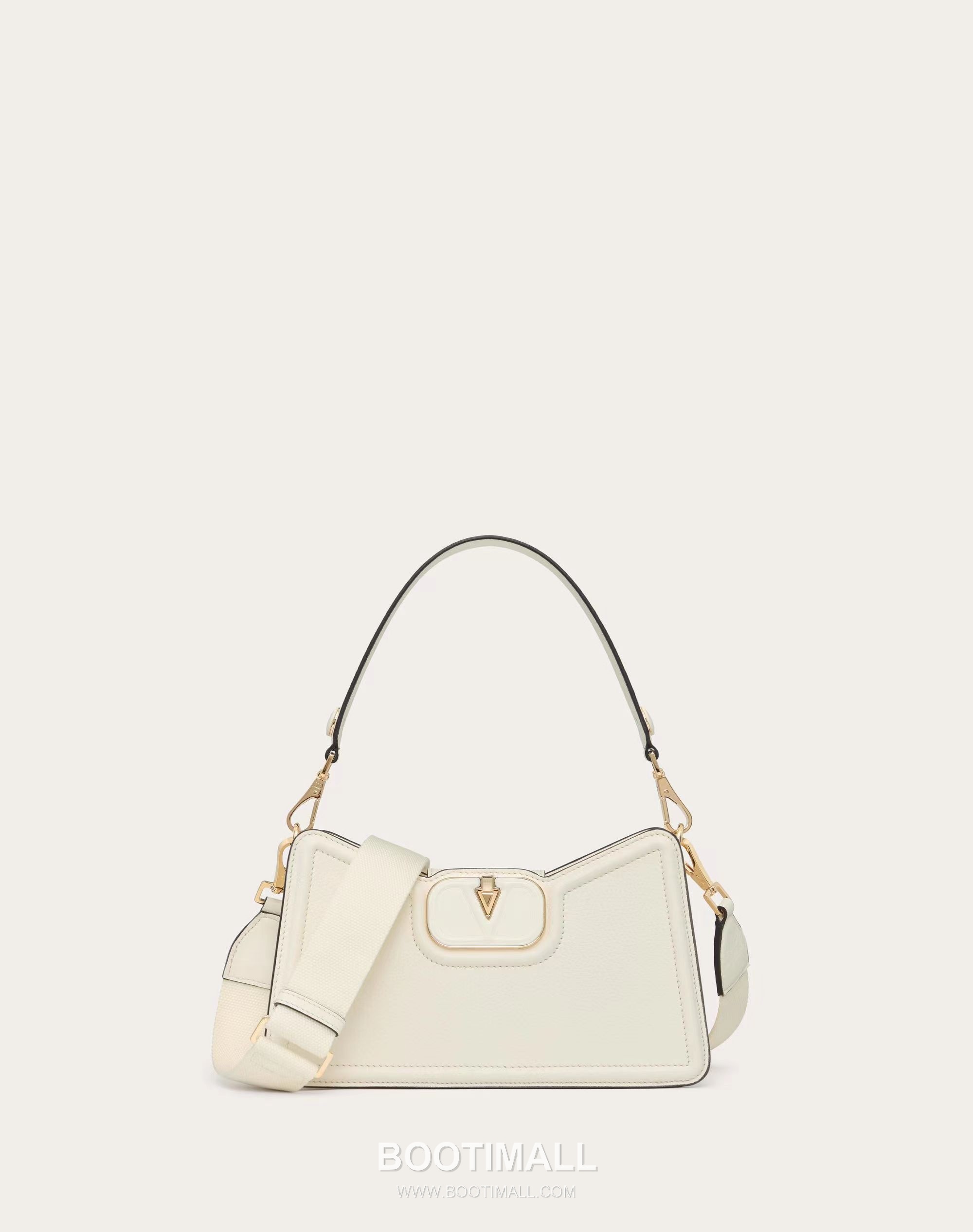 Valentino VLogo Signature Grainy Leather Ivory Shoulder Bag 발렌티노 V로고 시그니처 그레이니 레더 아이보리 숄더백 2