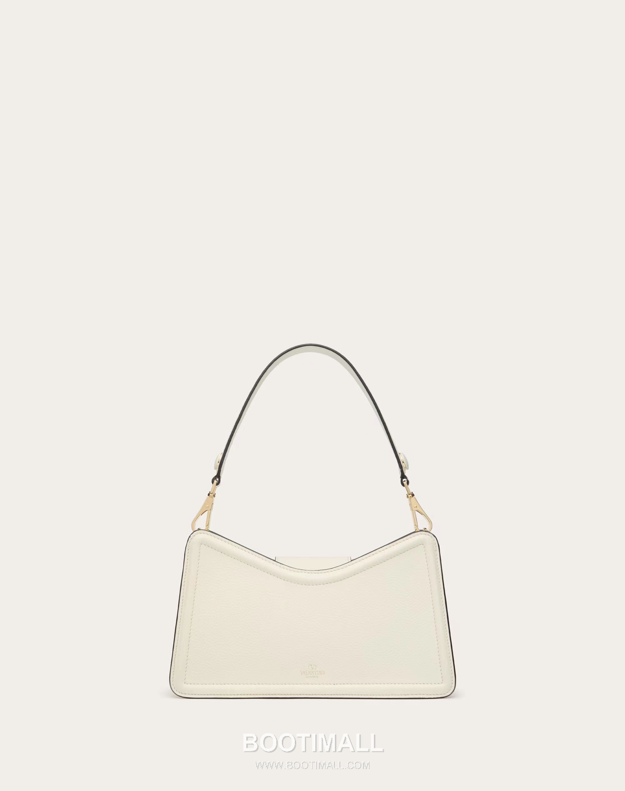 Valentino VLogo Signature Grainy Leather Ivory Shoulder Bag 발렌티노 V로고 시그니처 그레이니 레더 아이보리 숄더백 4