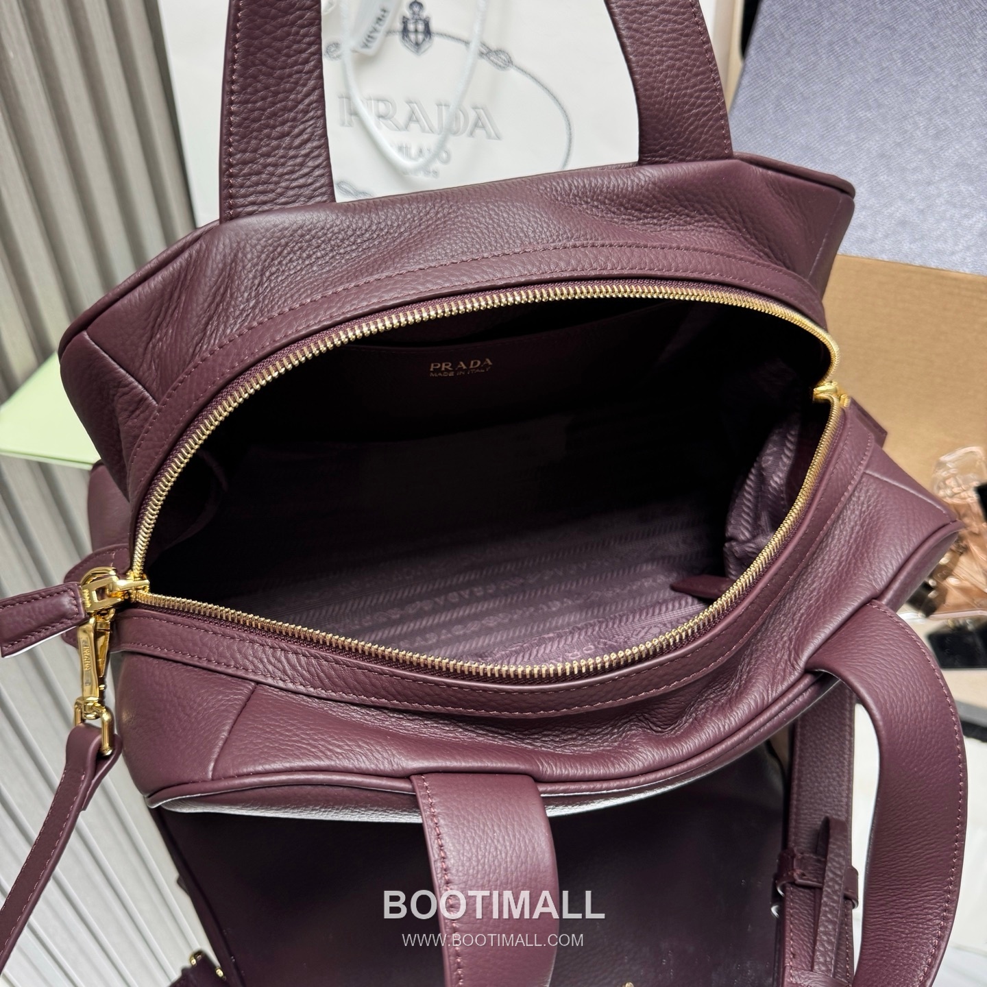 Prada Natural Grain Leather Black Top Handle Bag 프라다 1BB148 천연 그레인 레더 블랙 탑 핸들백 33cm 8