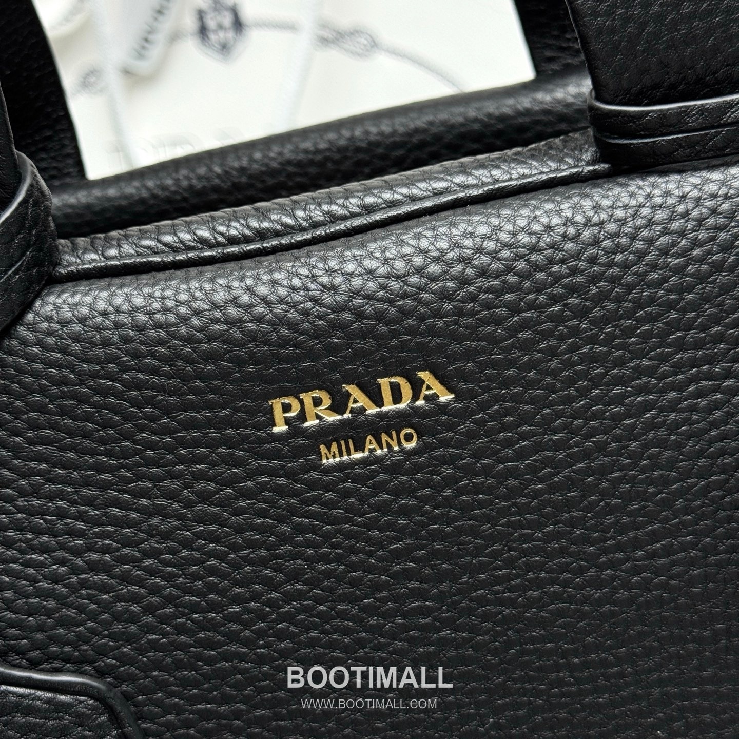 Prada Natural Grain Leather Black Top Handle Bag 프라다 1BB148 천연 그레인 레더 블랙 탑 핸들백 33cm 5