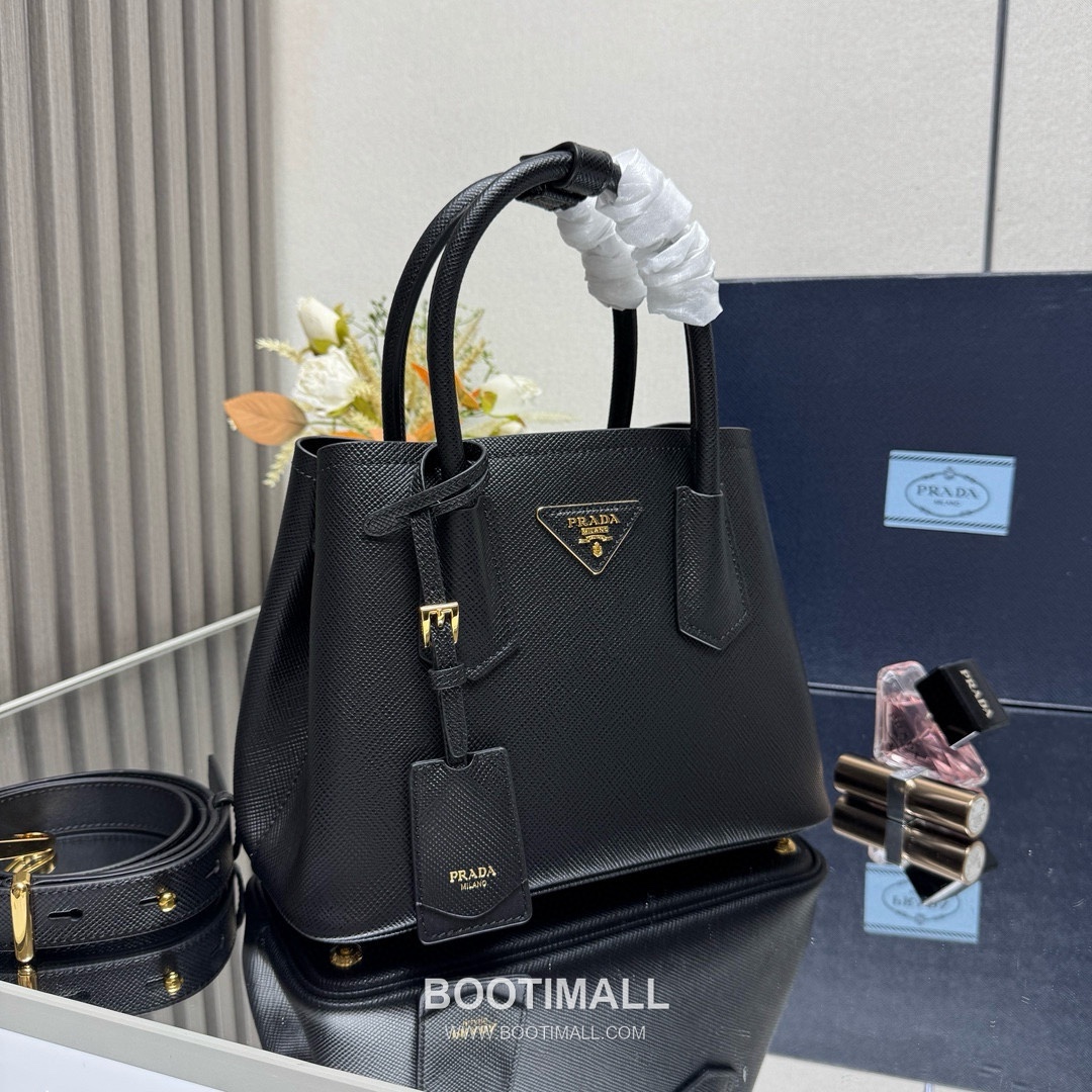 Prada Double Saffiano Leather Shoulder Bag 프라다 더블 1BG443 사피아노 레더 숄더백 25cm 3