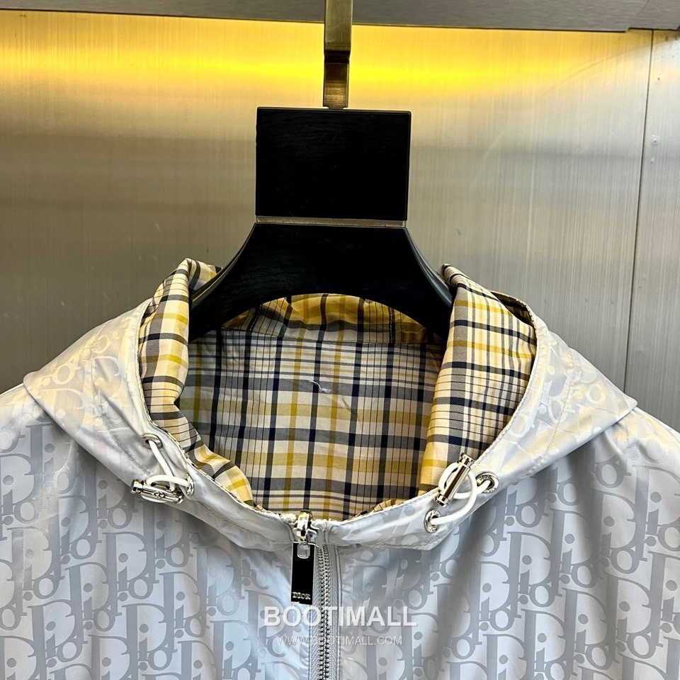 Dior Reversible Hooded Check Jacket Yellow Black Grey 디올 리버서블 후드 체크 자켓 옐로우 블랙 그레이 3