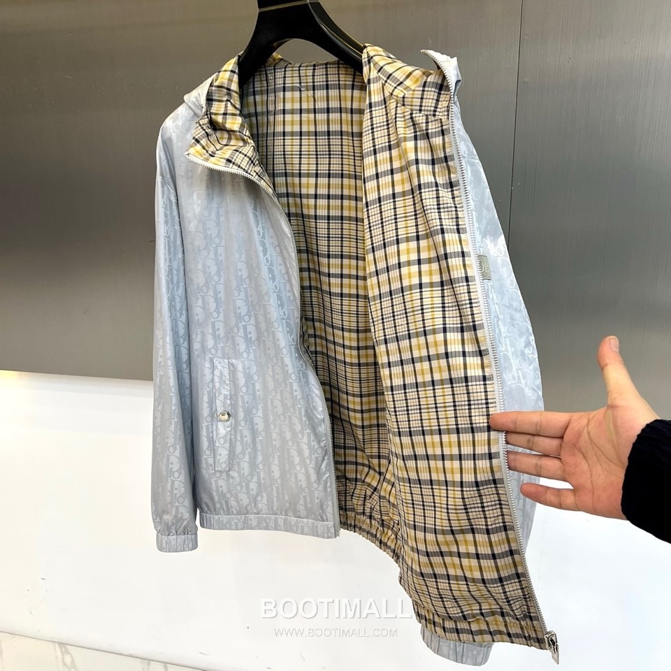 Dior Reversible Hooded Check Jacket Yellow Black Grey 디올 리버서블 후드 체크 자켓 옐로우 블랙 그레이 7