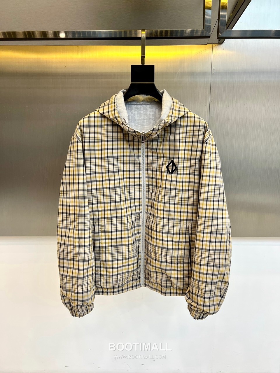 Dior Reversible Hooded Check Jacket Yellow Black Grey 디올 리버서블 후드 체크 자켓 옐로우 블랙 그레이 9