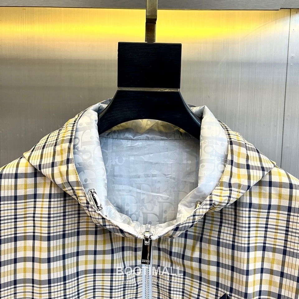 Dior Reversible Hooded Check Jacket Yellow Black Grey 디올 리버서블 후드 체크 자켓 옐로우 블랙 그레이 11
