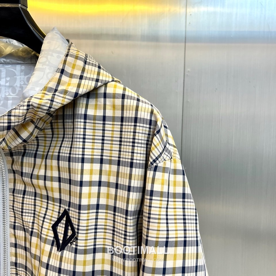 Dior Reversible Hooded Check Jacket Yellow Black Grey 디올 리버서블 후드 체크 자켓 옐로우 블랙 그레이 12
