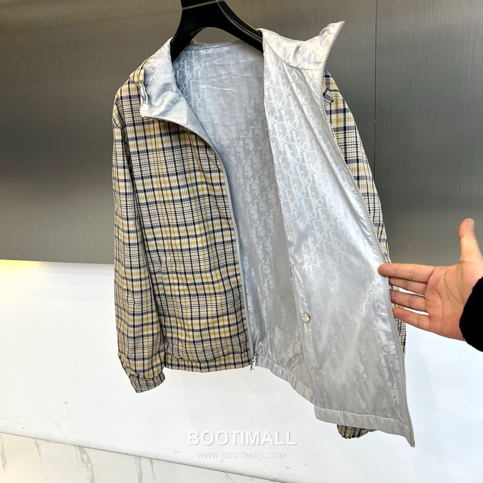 Dior Reversible Hooded Check Jacket Yellow Black Grey 디올 리버서블 후드 체크 자켓 옐로우 블랙 그레이 15