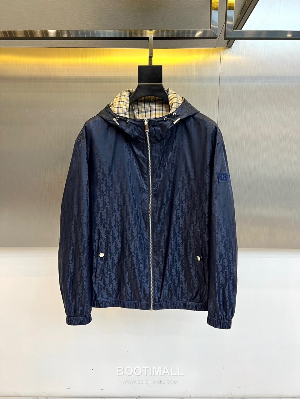 Dior Reversible Hooded Check Jacket Yellow Black Grey 디올 리버서블 후드 체크 자켓 옐로우 블랙 그레이 1