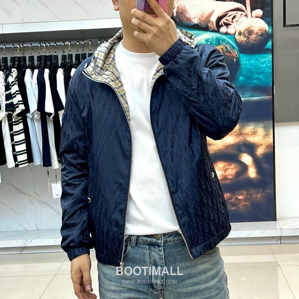 Dior Reversible Hooded Check Jacket Yellow Black Grey 디올 리버서블 후드 체크 자켓 옐로우 블랙 그레이 2