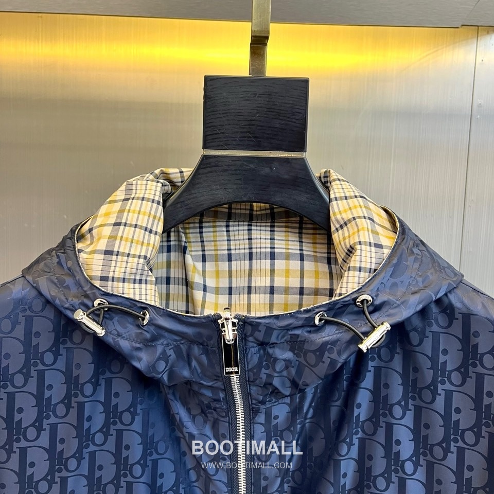 Dior Reversible Hooded Check Jacket Yellow Black Grey 디올 리버서블 후드 체크 자켓 옐로우 블랙 그레이 3