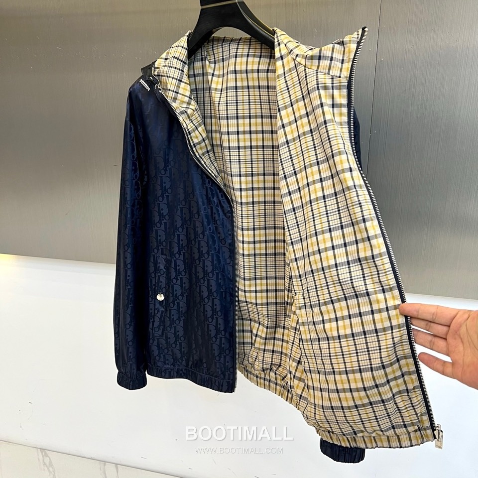 Dior Reversible Hooded Check Jacket Yellow Black Grey 디올 리버서블 후드 체크 자켓 옐로우 블랙 그레이 7