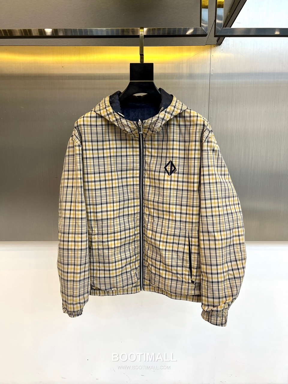 Dior Reversible Hooded Check Jacket Yellow Black Grey 디올 리버서블 후드 체크 자켓 옐로우 블랙 그레이 9