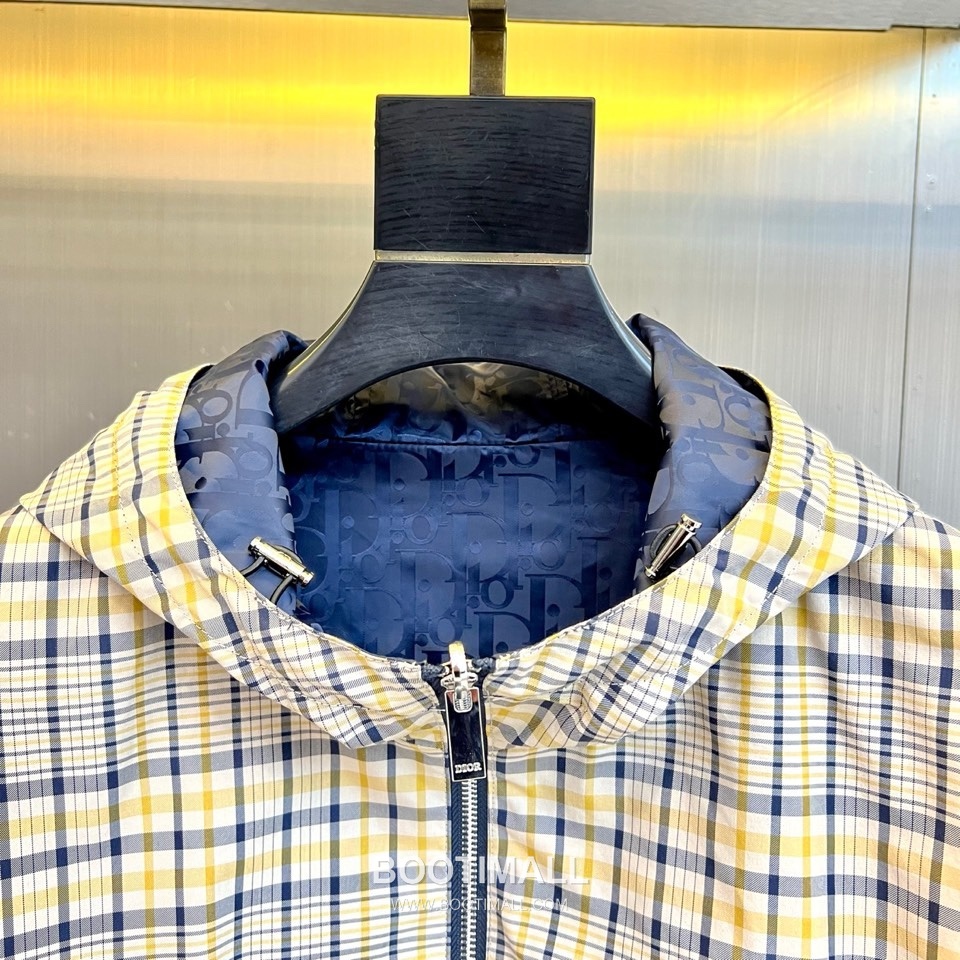 Dior Reversible Hooded Check Jacket Yellow Black Grey 디올 리버서블 후드 체크 자켓 옐로우 블랙 그레이 11