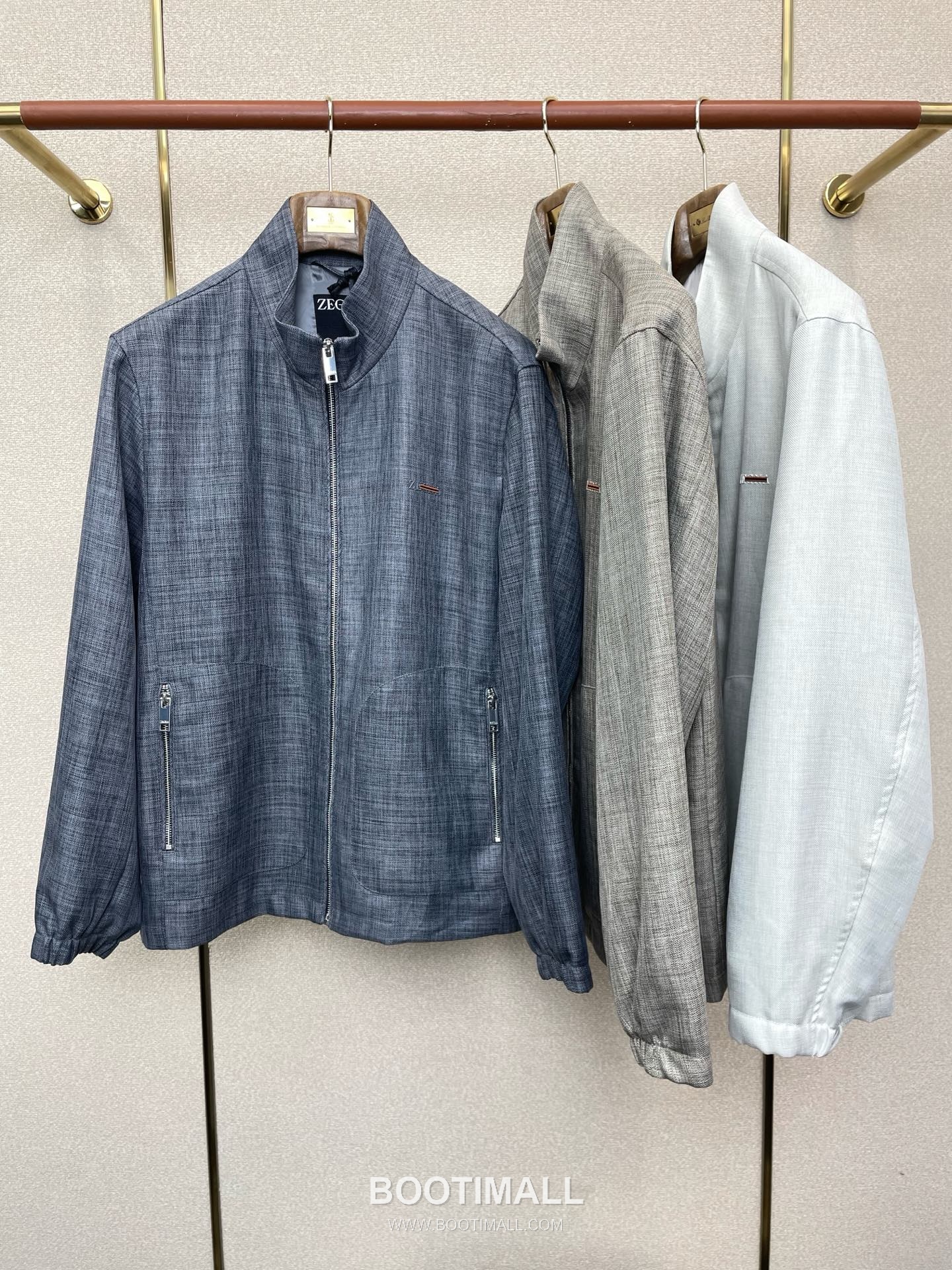 Zegna Stand Collar Zip-Up Jacket Black 제냐 스탠드 칼라 집업 자켓 블랙 1