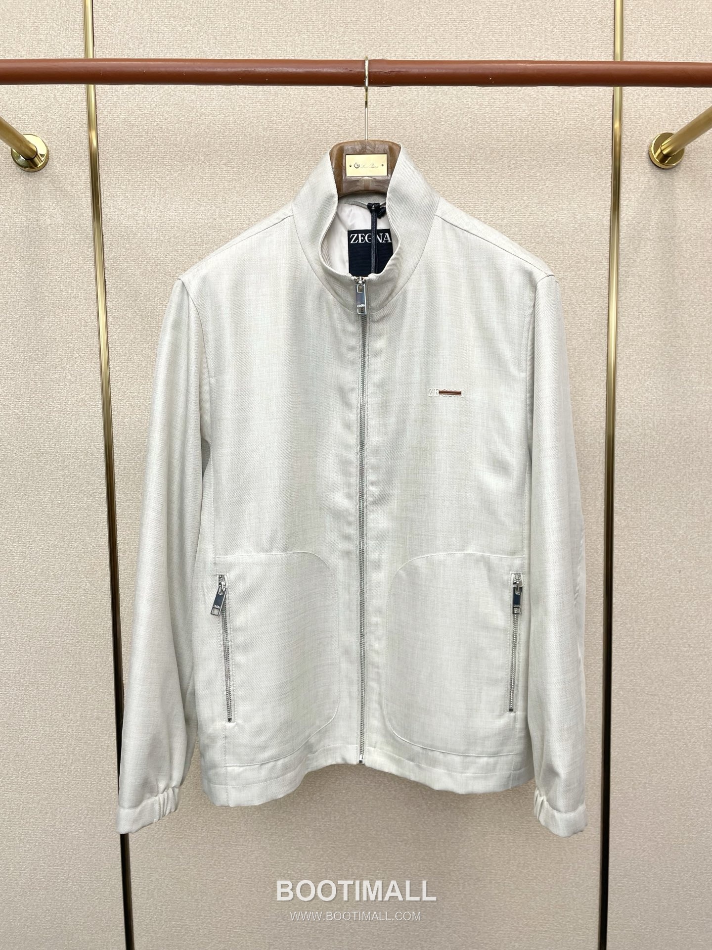 Zegna Stand Collar Zip-Up Jacket Black 제냐 스탠드 칼라 집업 자켓 블랙 3