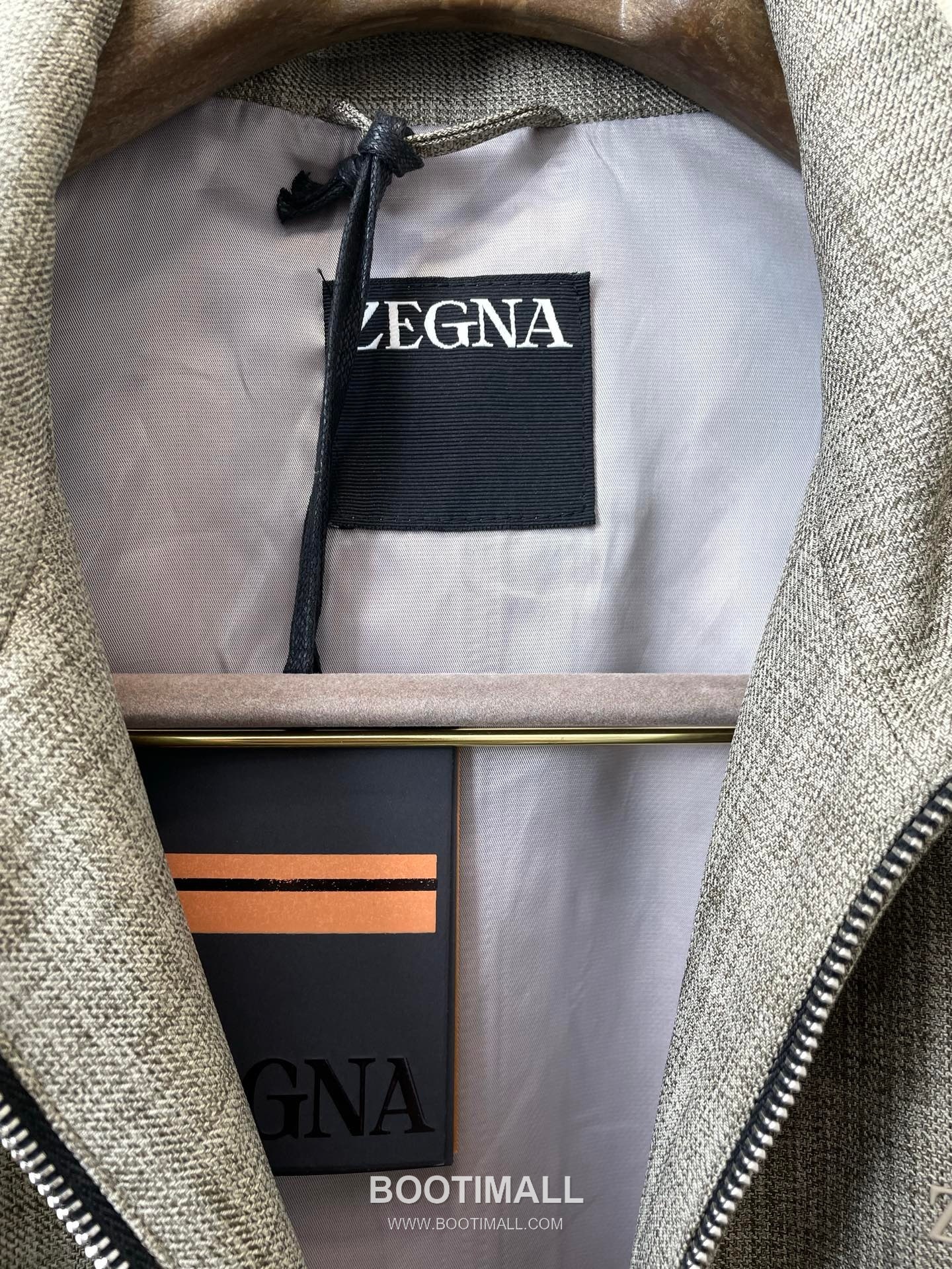 Zegna Stand Collar Zip-Up Jacket Black 제냐 스탠드 칼라 집업 자켓 블랙 6