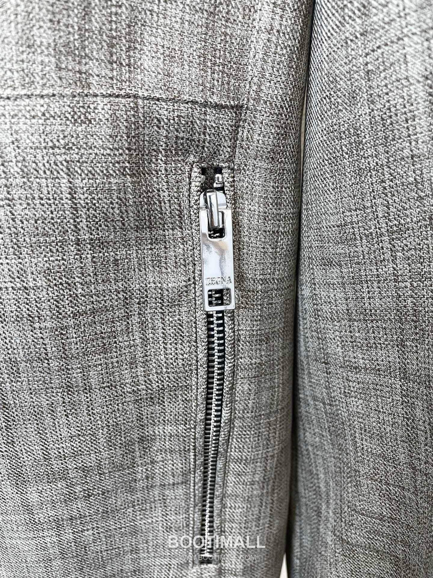 Zegna Stand Collar Zip-Up Jacket Black 제냐 스탠드 칼라 집업 자켓 블랙 8