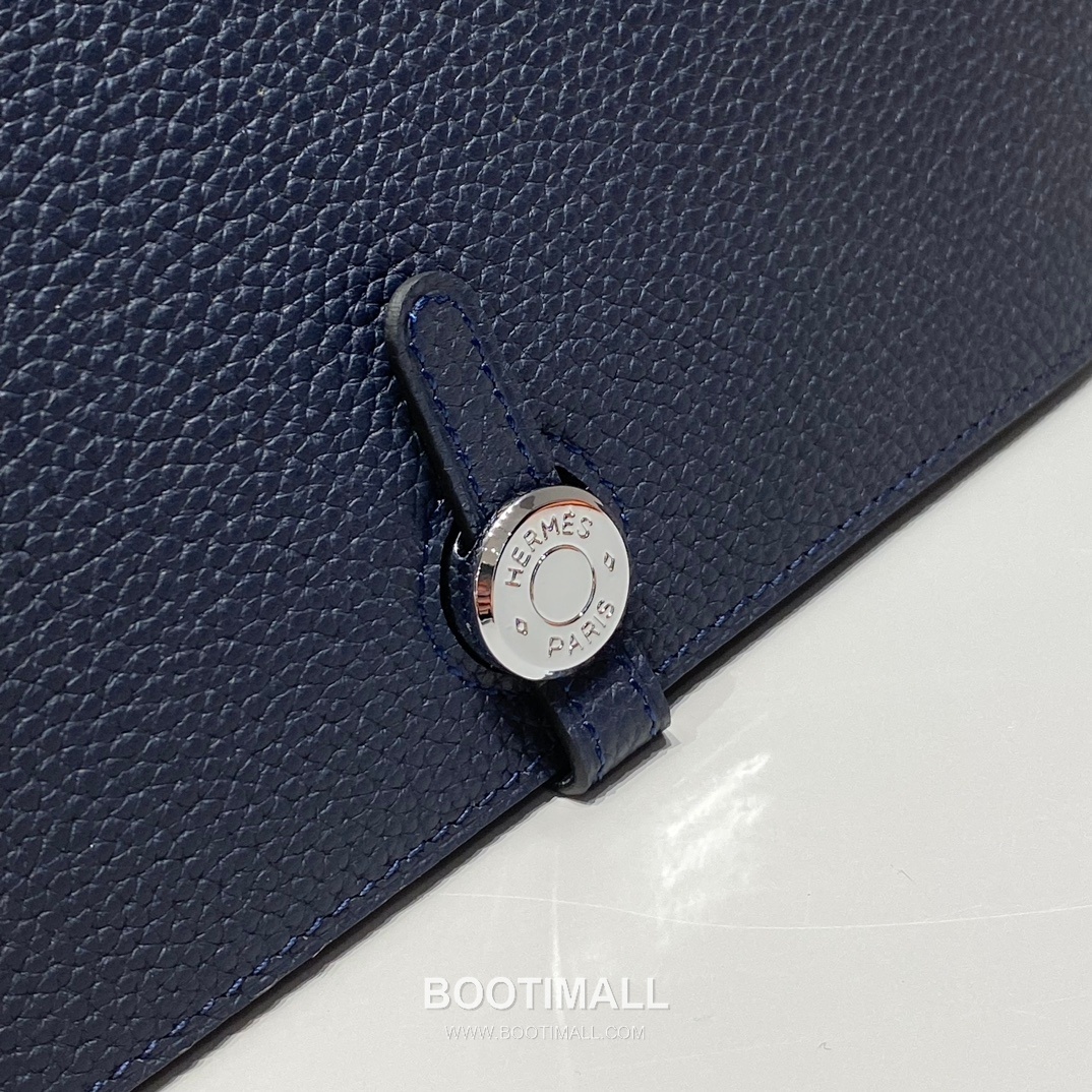 Hermes Togo Leather Passport Holder Navy Blue Wallet 에르메스 토고 레더 여권 케이스 네이비 블루 지갑 20cm 6