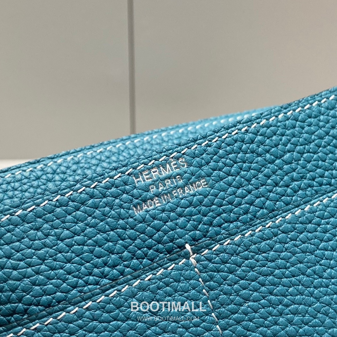 Hermes Togo Passport Holder Denim Blue Leather Wallet 에르메스 토고 여권지갑 475209Q 데님 블루 레더 20cm 7