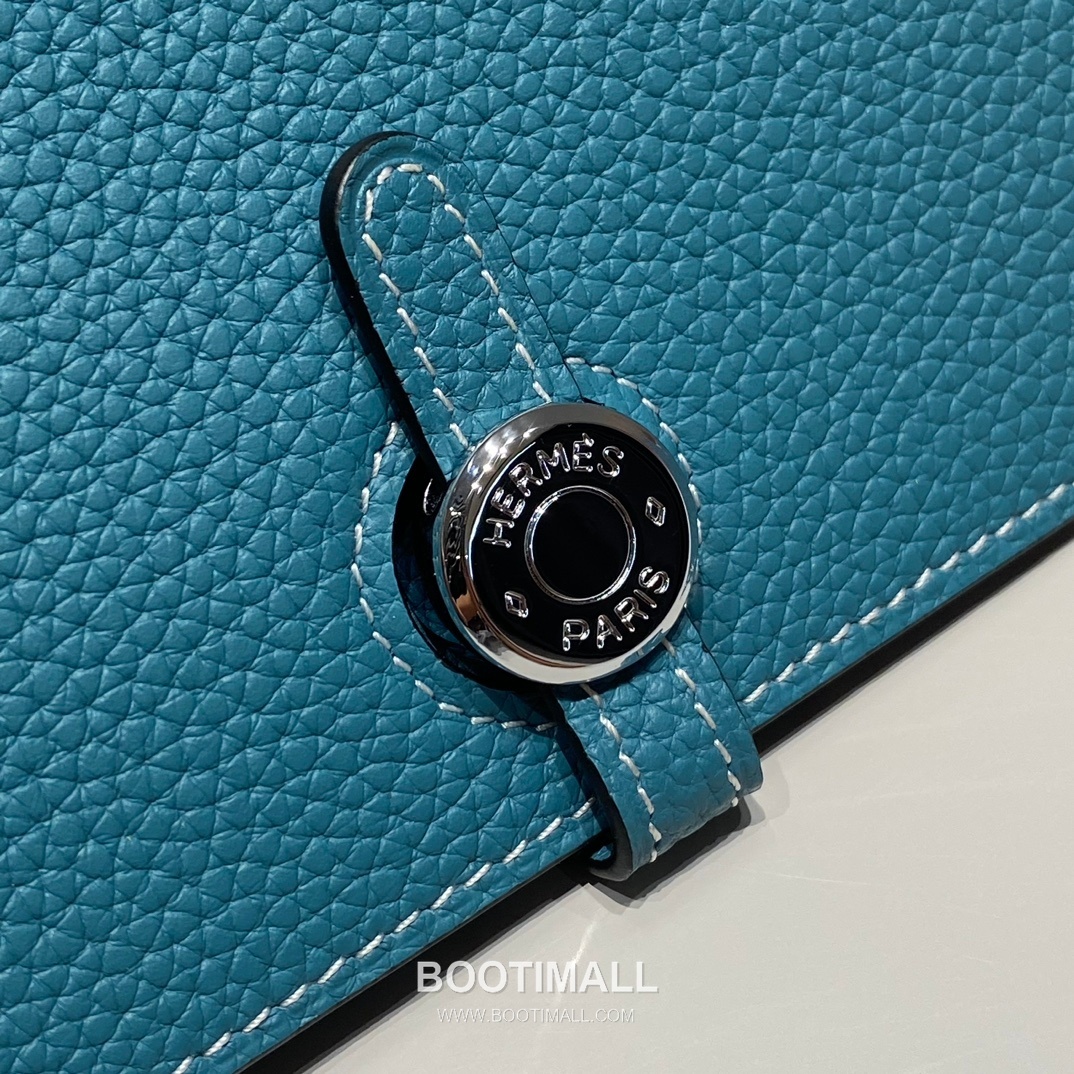 Hermes Togo Passport Holder Denim Blue Leather Wallet 에르메스 토고 여권지갑 475209Q 데님 블루 레더 20cm 8