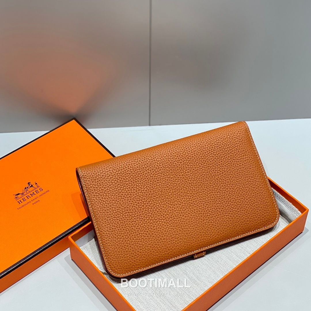 Hermes Togo Leather Passport Holder Elephant Grey Wallet 에르메스 토고 레더 여권 케이스 엘리펀트 그레이 지갑 20cm 3