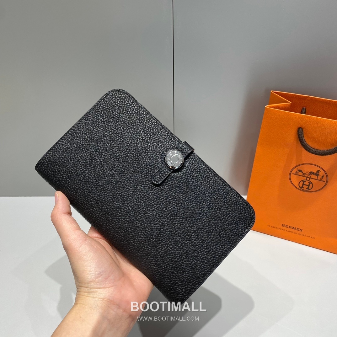 Hermes Togo Leather Passport Holder Elephant Grey Wallet 에르메스 토고 레더 여권 케이스 엘리펀트 그레이 지갑 20cm 5