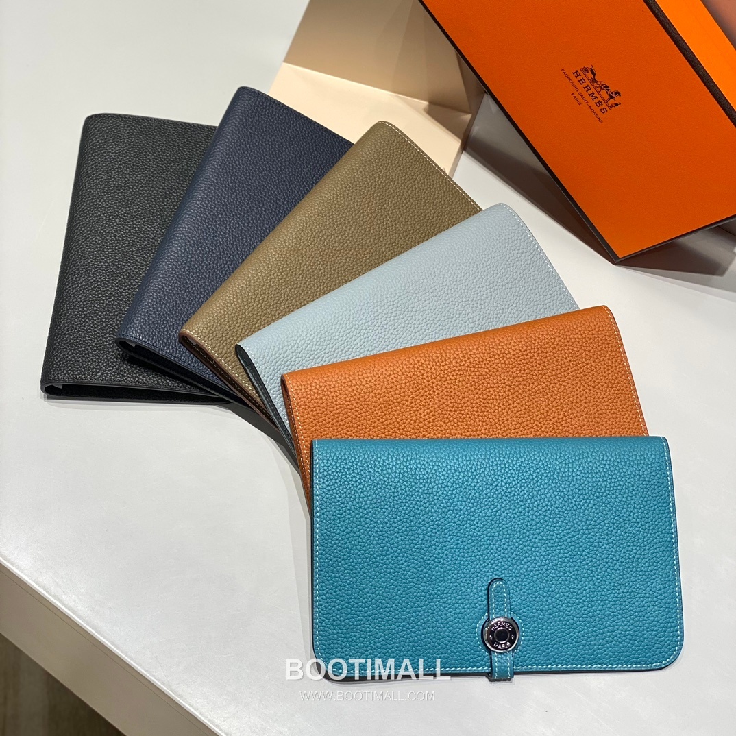 Hermes Togo Leather Passport Holder Elephant Grey Wallet 에르메스 토고 레더 여권 케이스 엘리펀트 그레이 지갑 20cm 10