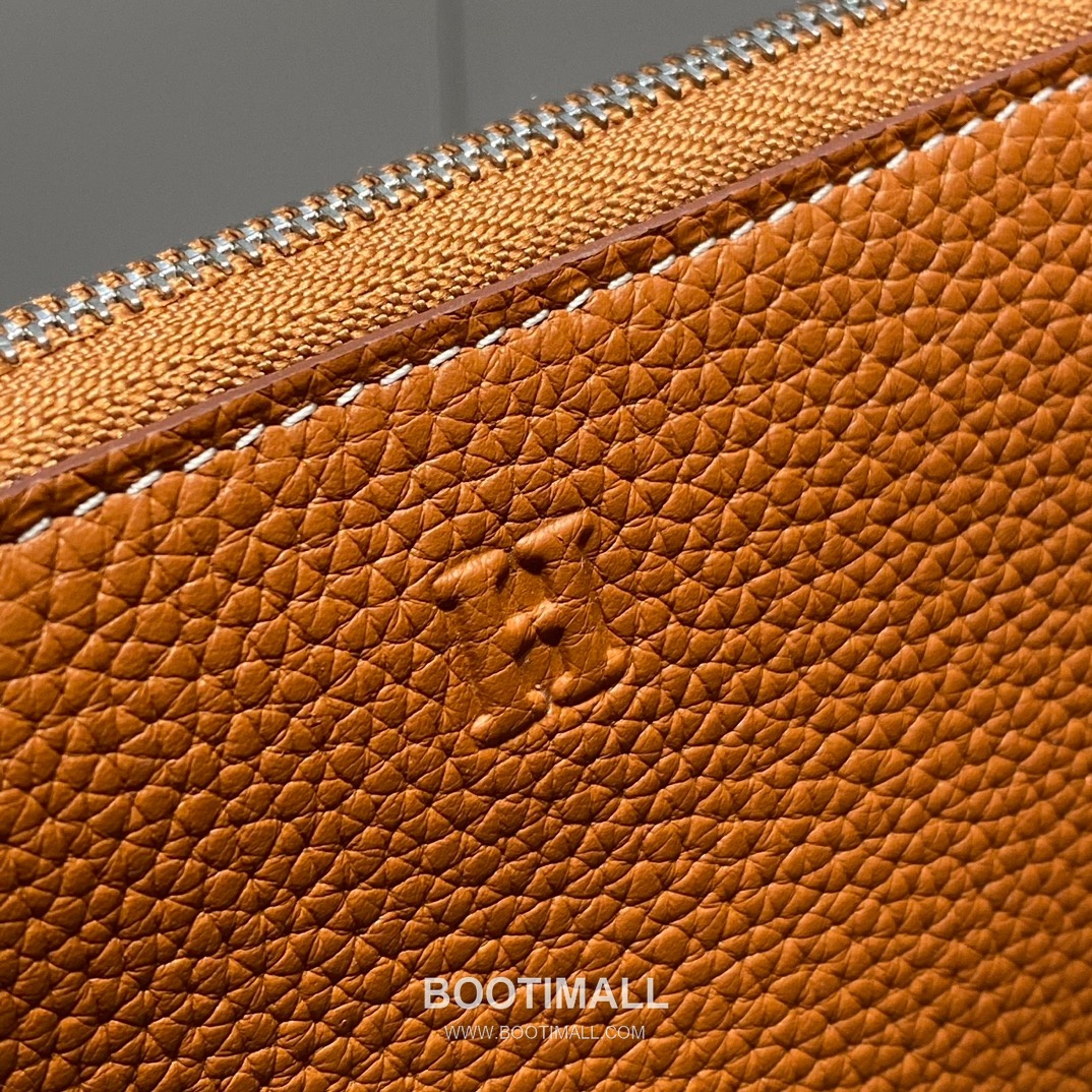 Hermes Togo Leather Etoupe Long Zip Wallet 에르메스 토고 엘레판트 그레이 짚업 장지갑 20cm 8