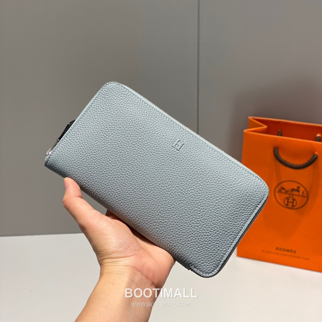 Hermes Togo Zip Long Wallet Blue Lin Leather Wallet 에르메스 토고 지퍼 장지갑 블루 린 레더 지갑 20cm 4