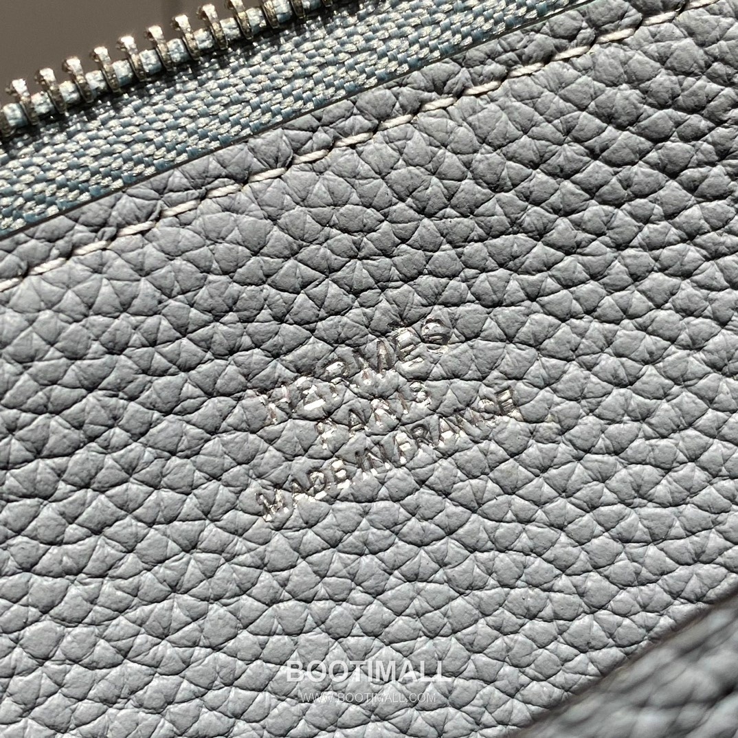 Hermes Togo Zip Long Wallet Blue Lin Leather Wallet 에르메스 토고 지퍼 장지갑 블루 린 레더 지갑 20cm 6