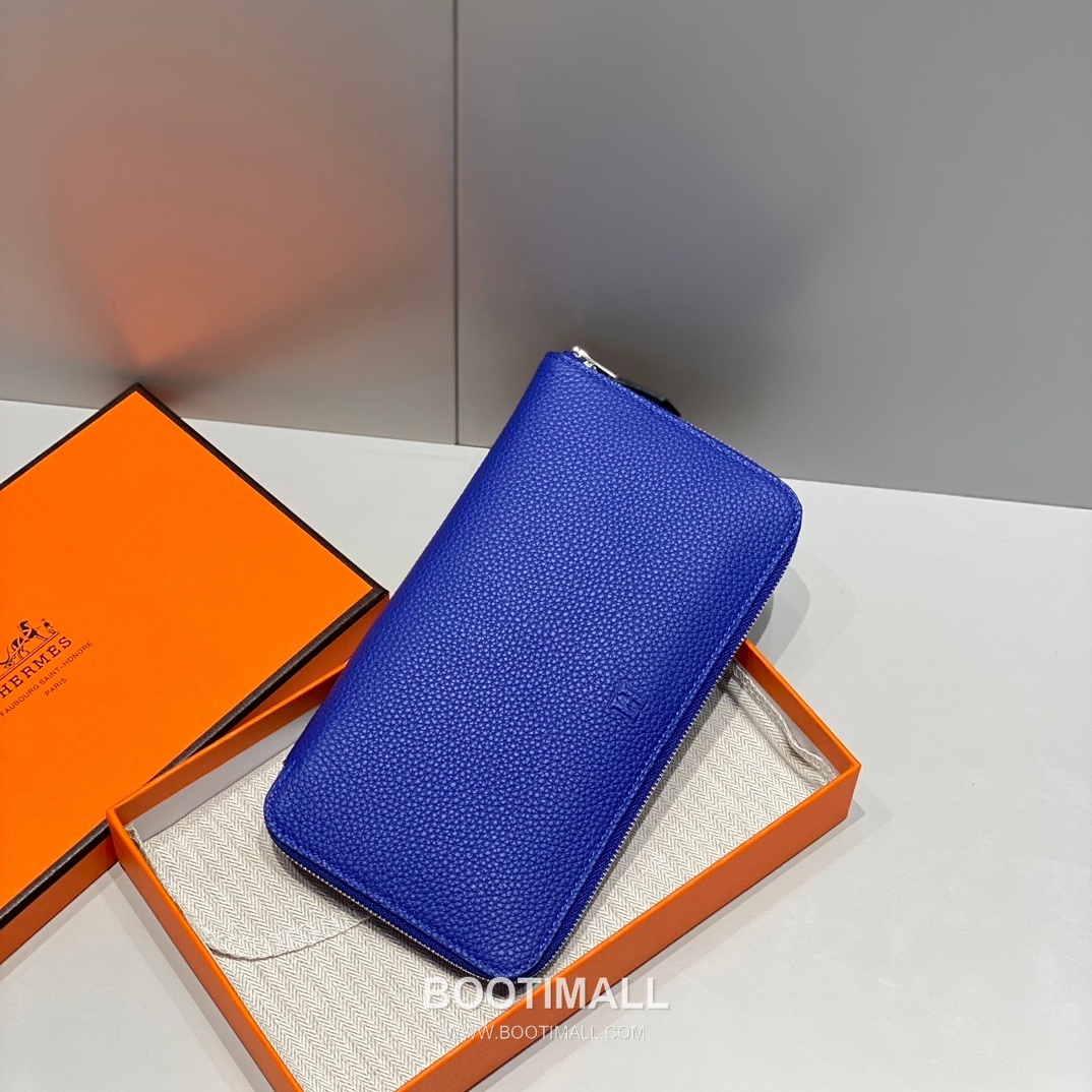 Hermes Togo Leather Electric Blue Long Wallet 에르메스 토고 레더 일렉트릭 블루 장지갑 20cm 2
