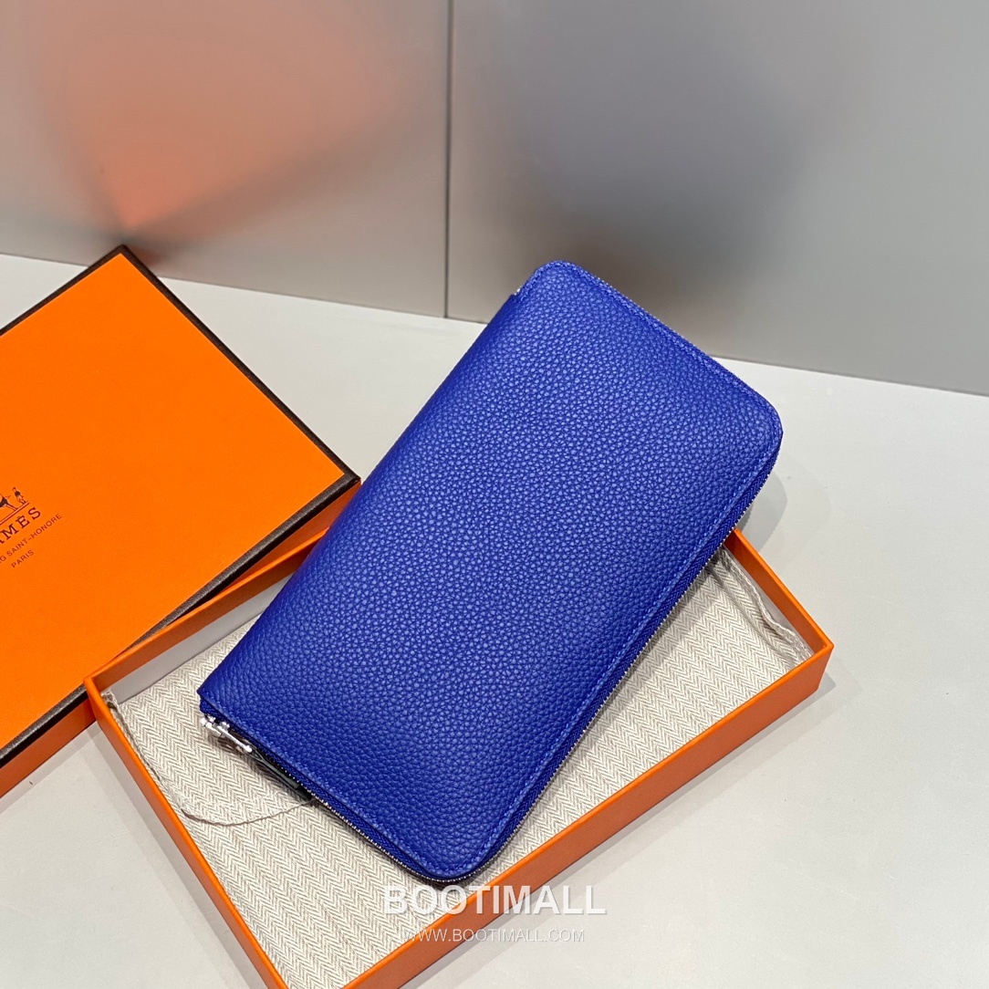 Hermes Togo Leather Electric Blue Long Wallet 에르메스 토고 레더 일렉트릭 블루 장지갑 20cm 3