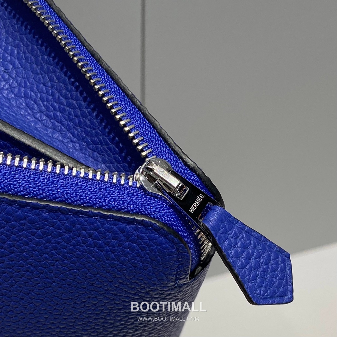 Hermes Togo Leather Electric Blue Long Wallet 에르메스 토고 레더 일렉트릭 블루 장지갑 20cm 6