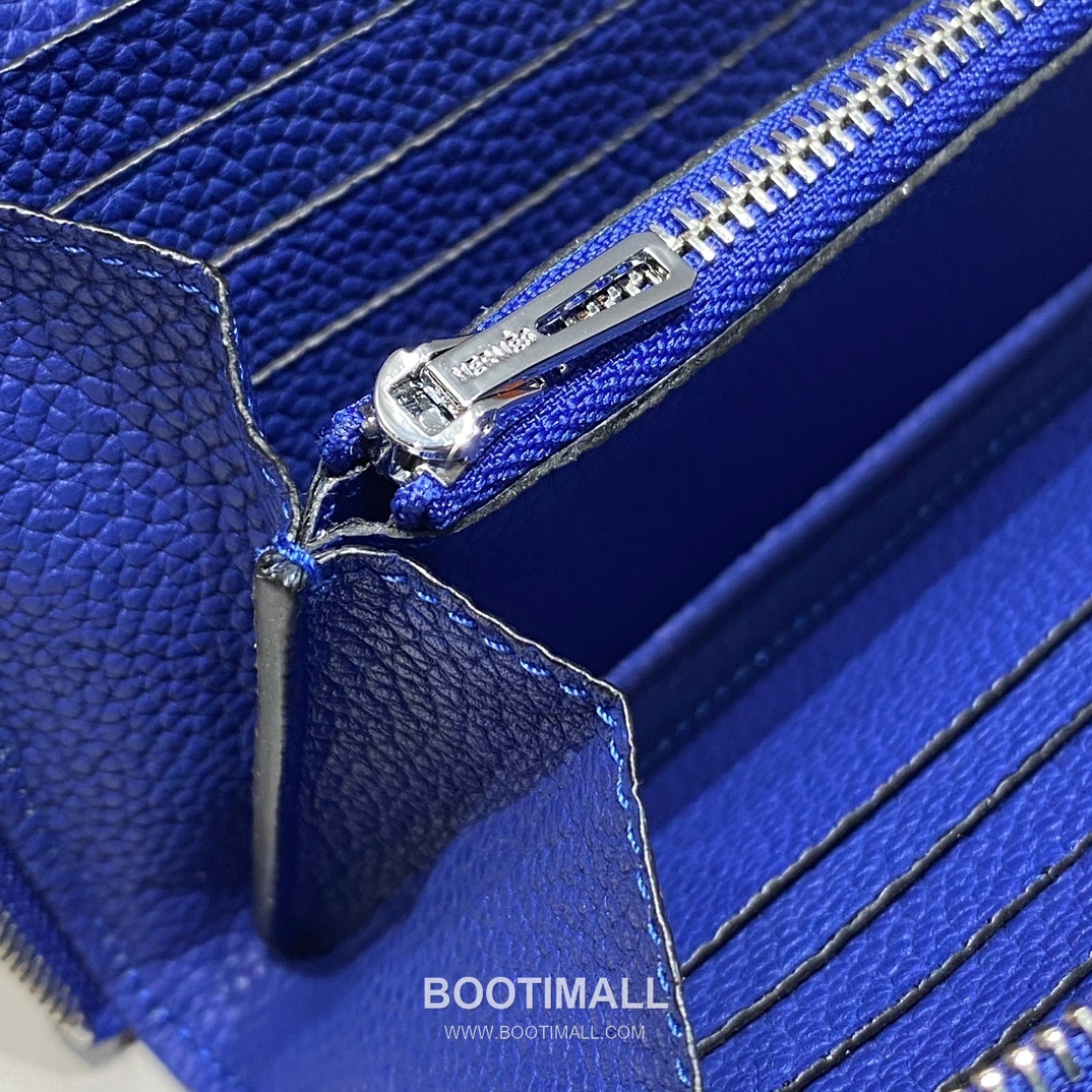 Hermes Togo Leather Electric Blue Long Wallet 에르메스 토고 레더 일렉트릭 블루 장지갑 20cm 8