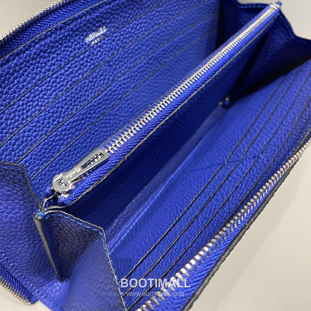 Hermes Togo Leather Electric Blue Long Wallet 에르메스 토고 레더 일렉트릭 블루 장지갑 20cm 9