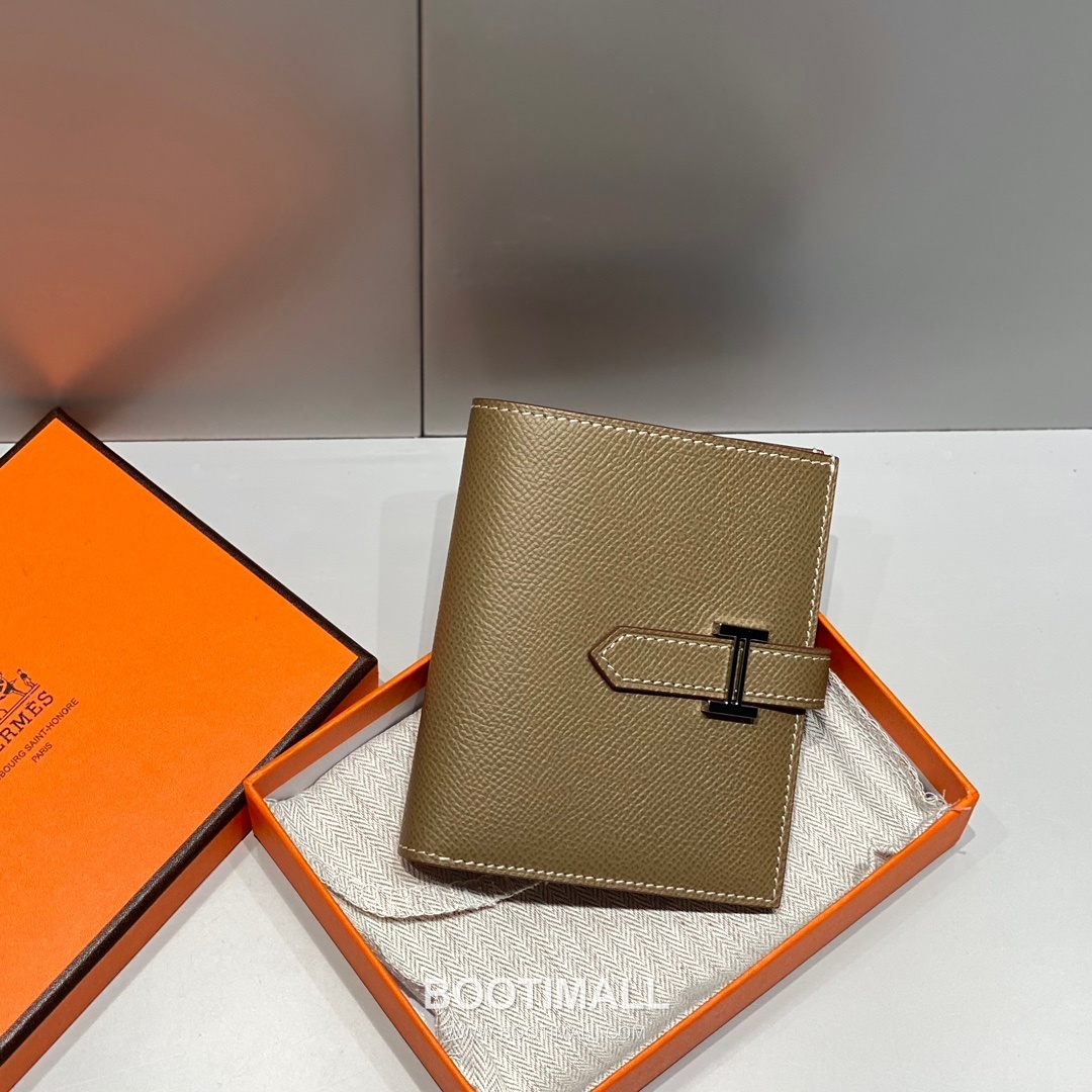 Hermes Epsom Leather Bi-Fold Wallet Elephant Grey 에르메스 엡솜 레더 반지갑 엘리펀트 그레이 2