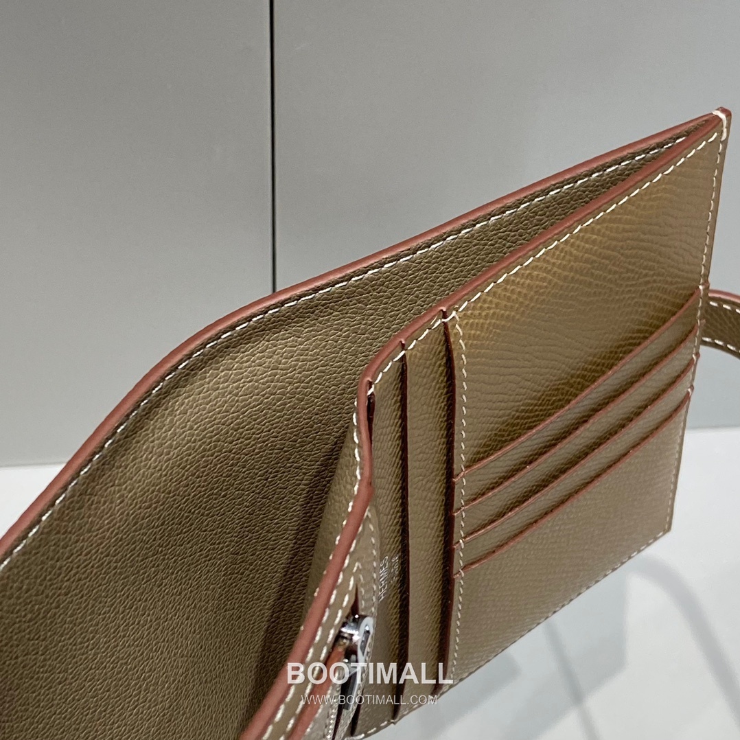 Hermes Epsom Leather Bi-Fold Wallet Elephant Grey 에르메스 엡솜 레더 반지갑 엘리펀트 그레이 10