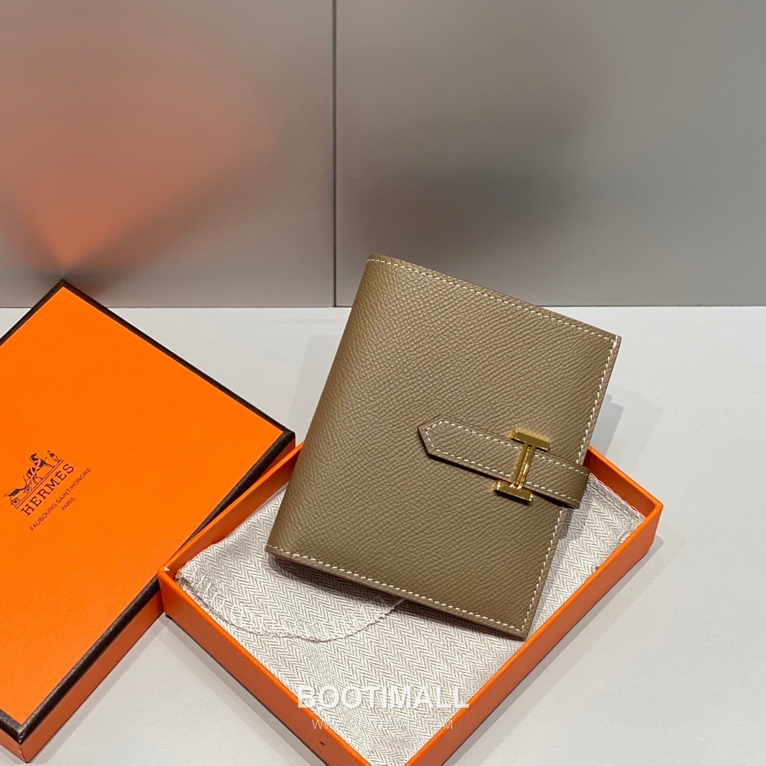 Hermes Epsom Leather Bi-Fold Wallet Elephant Grey 에르메스 엡솜 레더 반지갑 엘리펀트 그레이 2