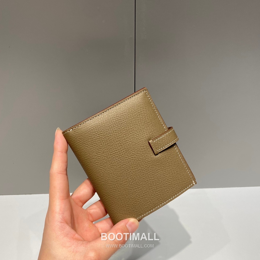 Hermes Epsom Leather Bi-Fold Wallet Elephant Grey 에르메스 엡솜 레더 반지갑 엘리펀트 그레이 6