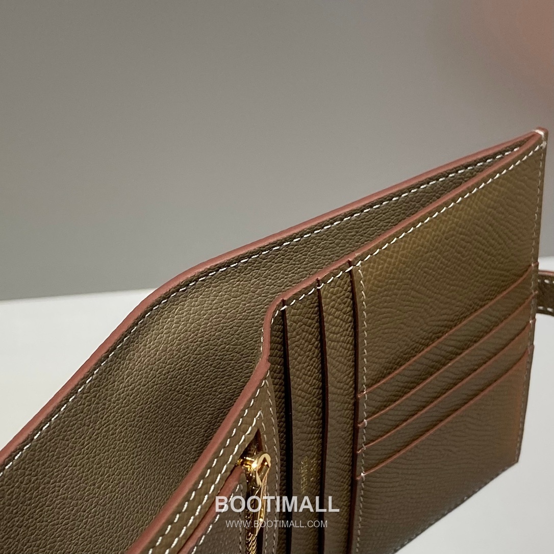 Hermes Epsom Leather Bi-Fold Wallet Elephant Grey 에르메스 엡솜 레더 반지갑 엘리펀트 그레이 10