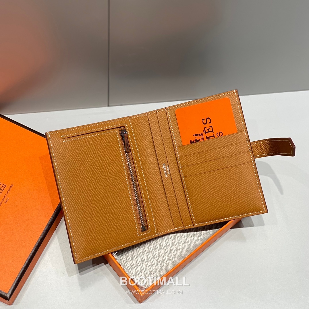 Hermes Epsom Leather Bi-Fold Wallet Elephant Grey 에르메스 엡솜 레더 반지갑 엘리펀트 그레이 5