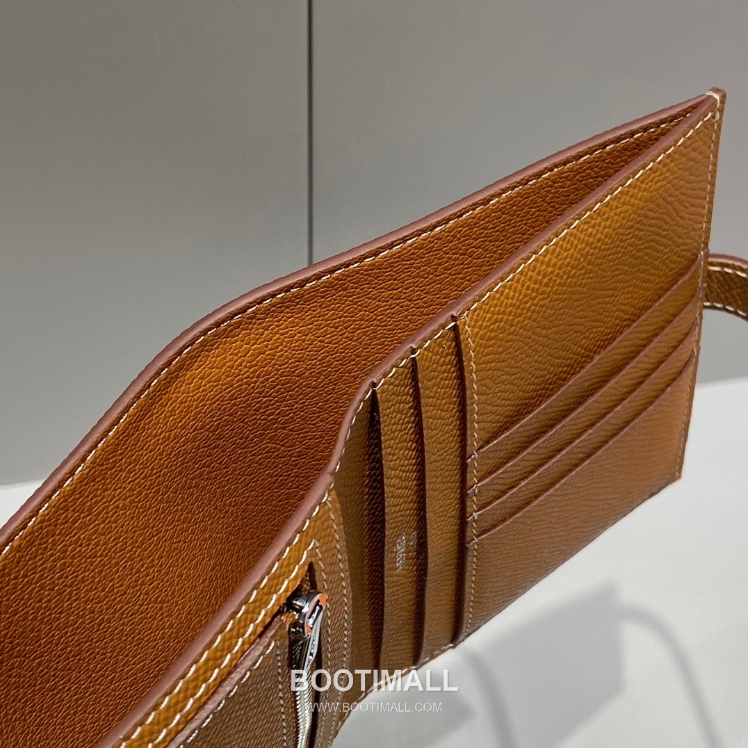 Hermes Epsom Leather Bi-Fold Wallet Elephant Grey 에르메스 엡솜 레더 반지갑 엘리펀트 그레이 10