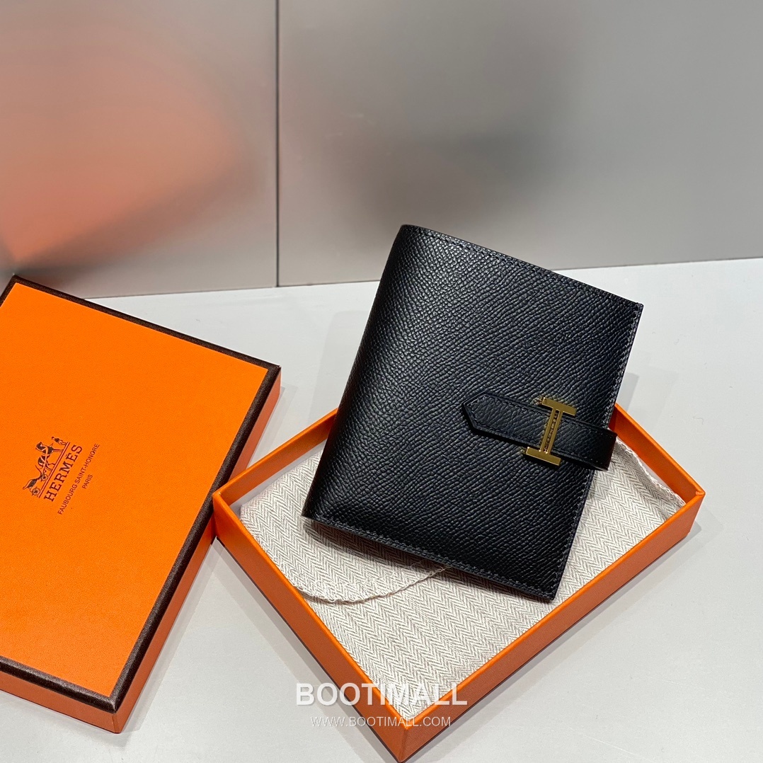 Hermes Epsom Leather Bi-Fold Wallet Elephant Grey 에르메스 엡솜 레더 반지갑 엘리펀트 그레이 2