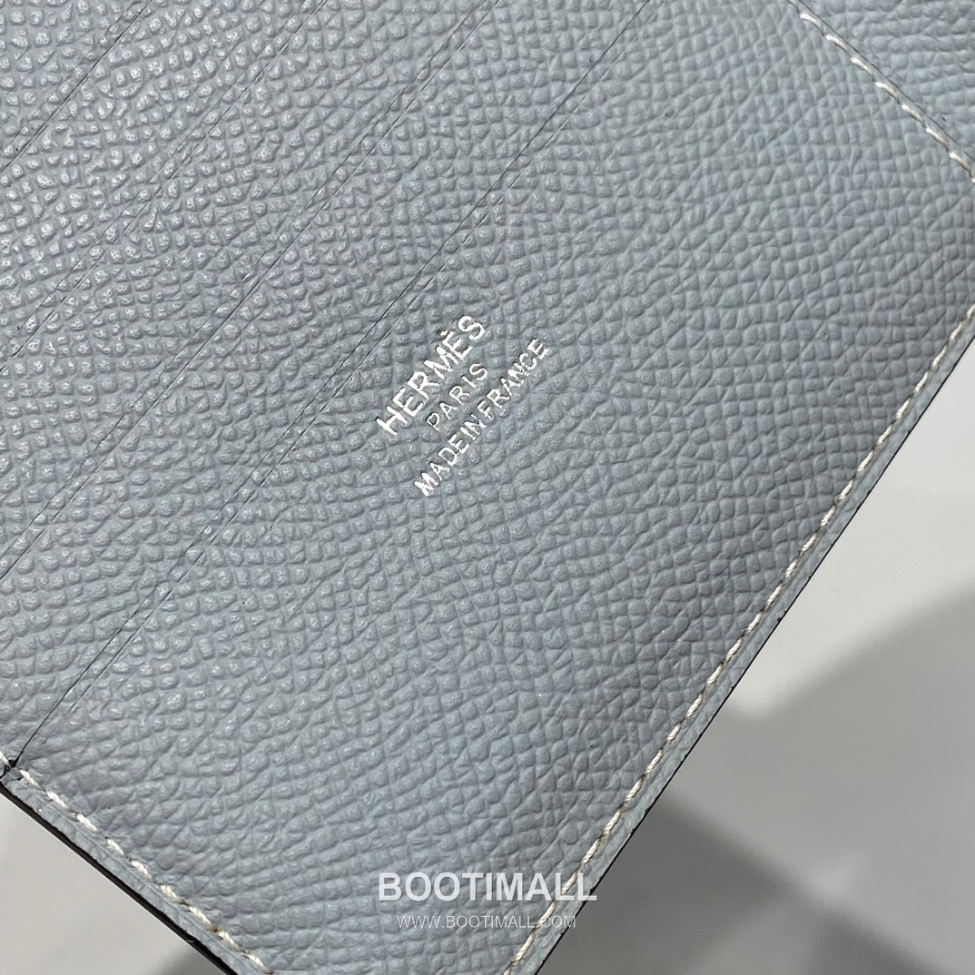 Hermes Epsom Linen Blue Bifold Short Wallet 에르메스 294504 엡솜 린넨 블루 반지갑 10cm 6