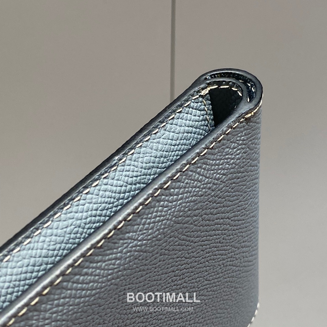 Hermes Epsom Linen Blue Bifold Short Wallet 에르메스 294504 엡솜 린넨 블루 반지갑 10cm 7